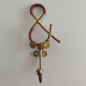 Anthropologie gold-tone wall hook